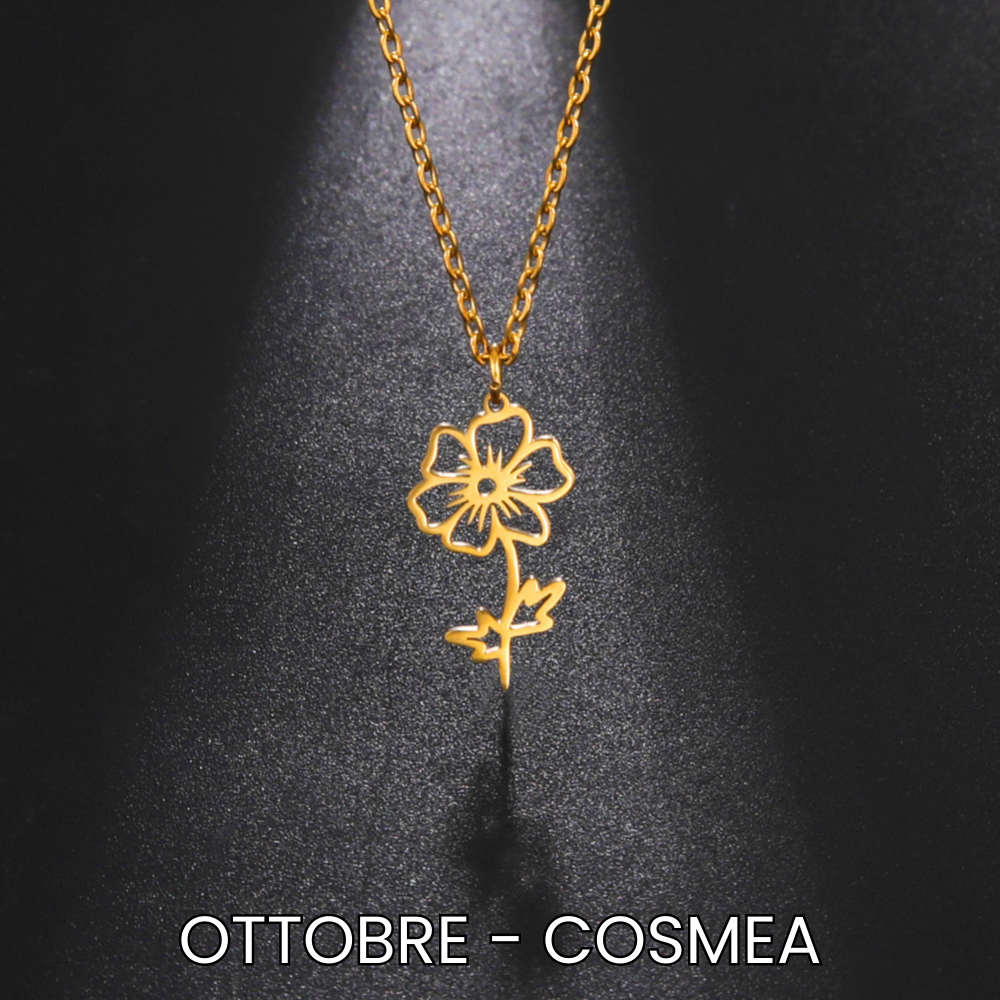 Collana Fiore di Nascita Minimal