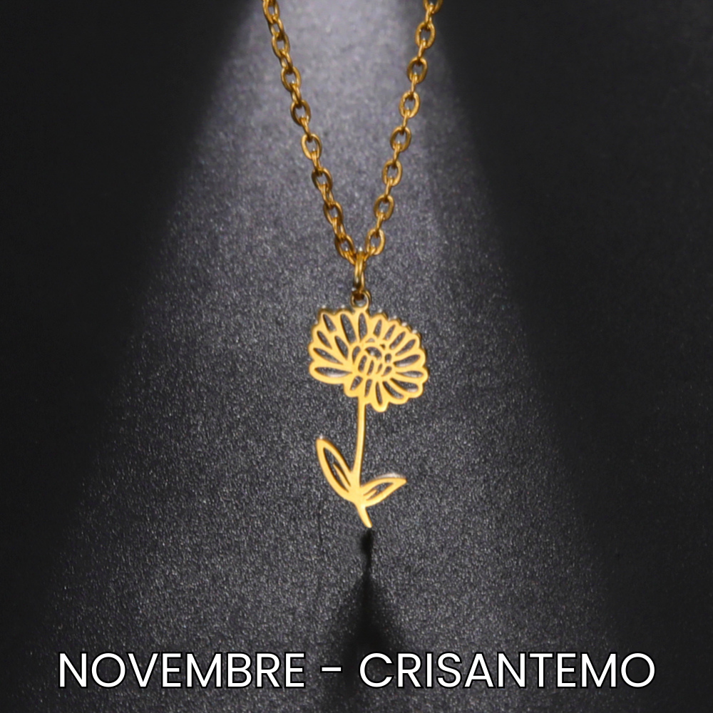 Collana Fiore di Nascita Minimal