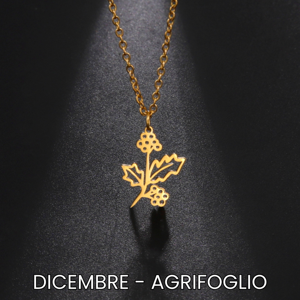 Collana Fiore di Nascita Minimal