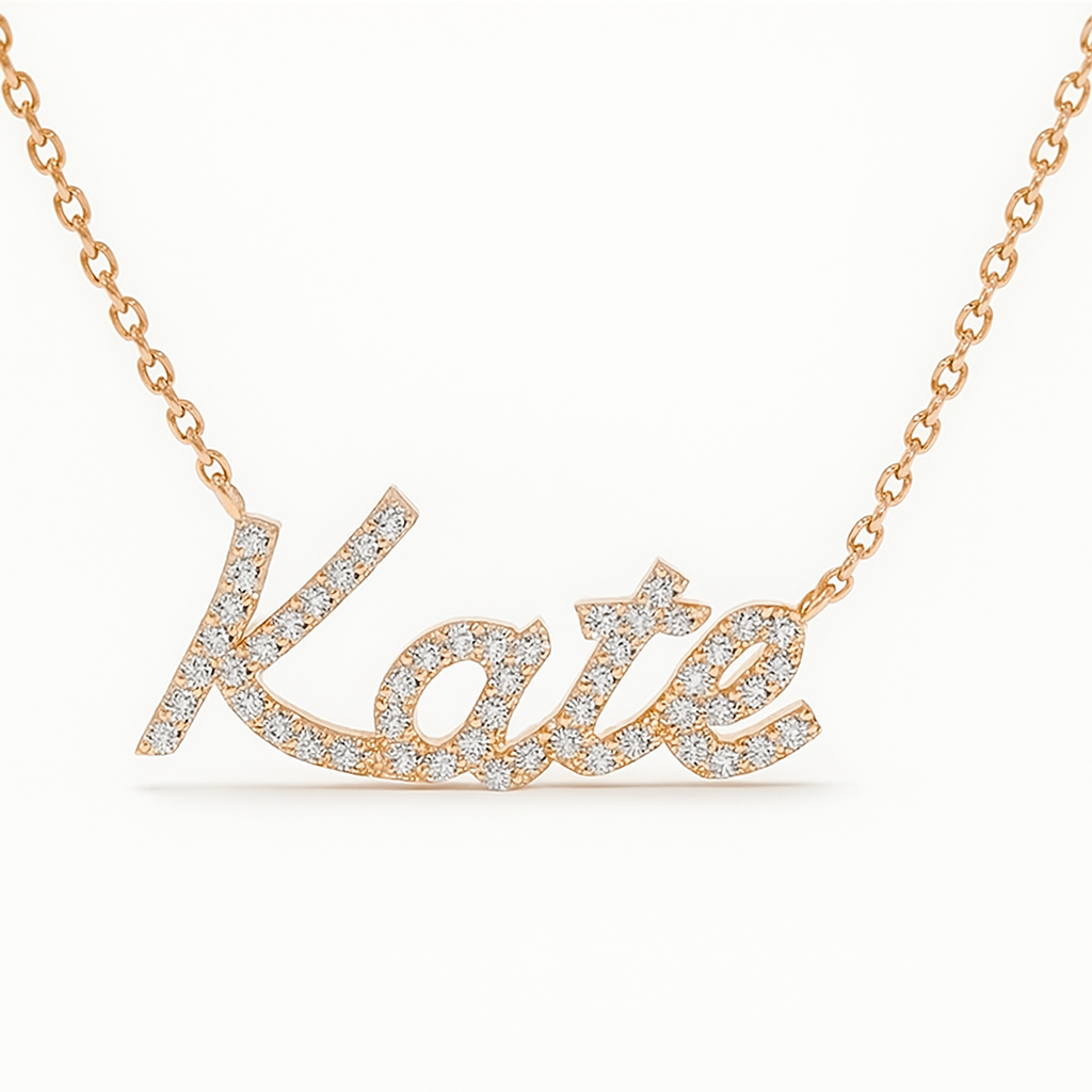 Personalized Diamond Name Necklace