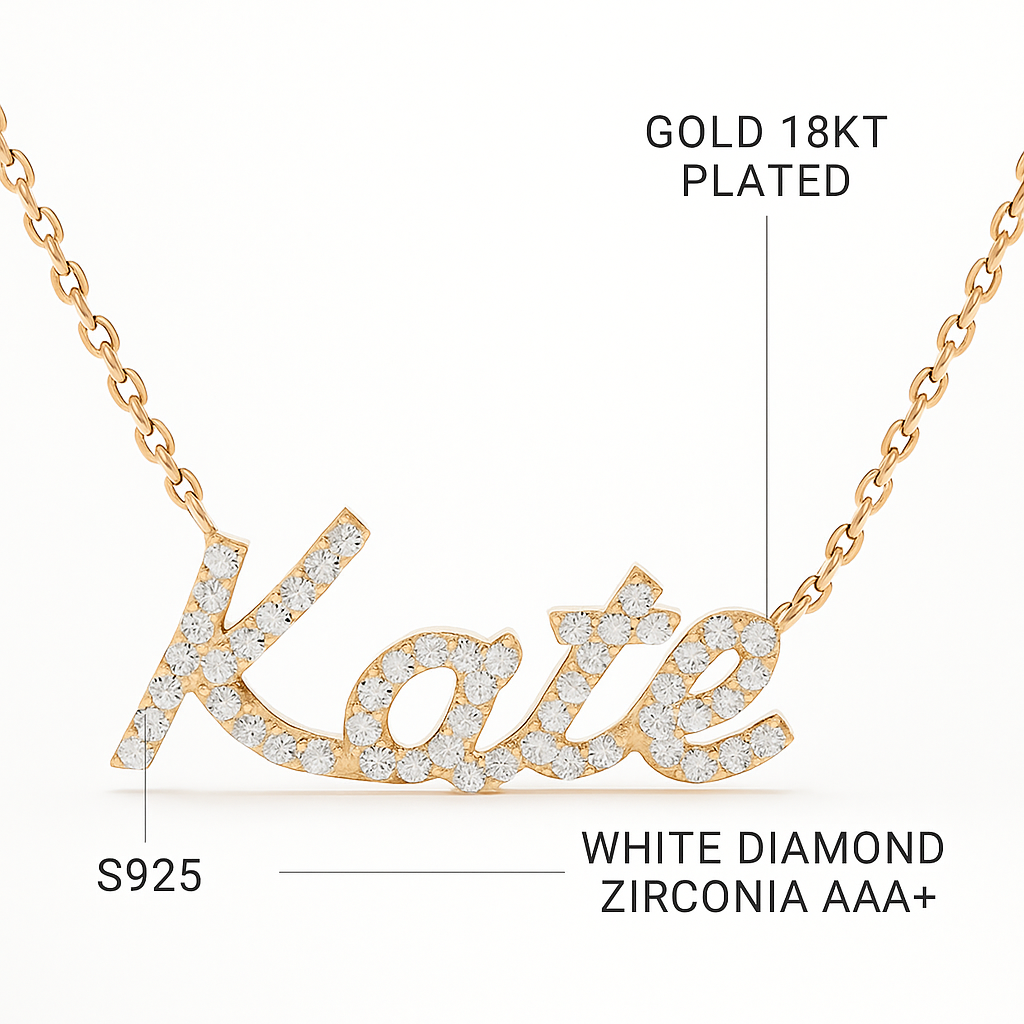 Personalized Diamond Name Necklace