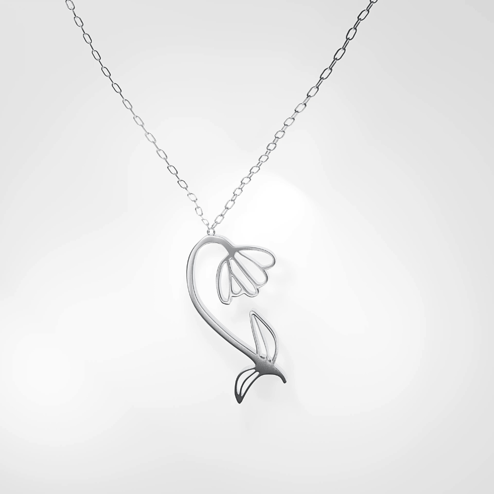 Collana Fiore di Nascita Minimal