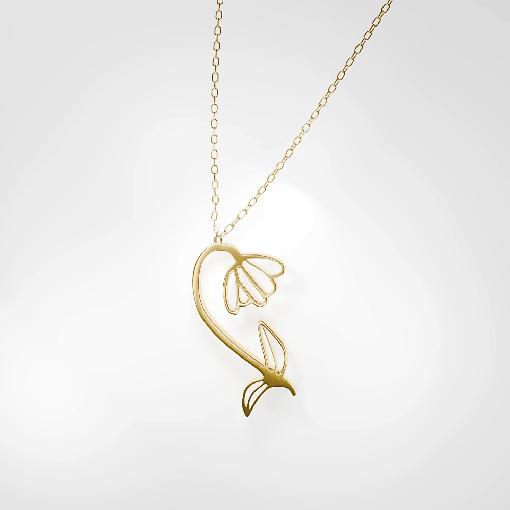 Collana Fiore di Nascita Minimal