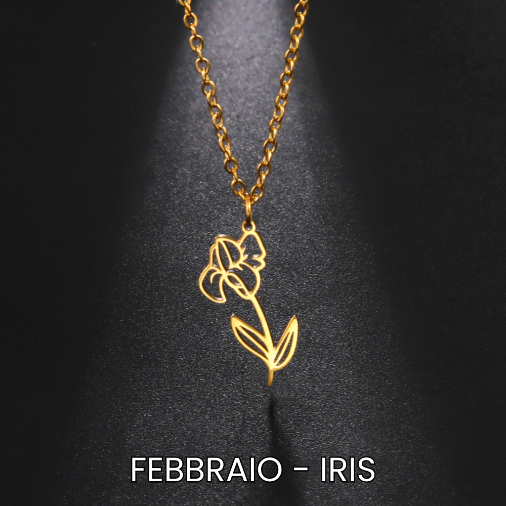 Collana Fiore di Nascita Minimal