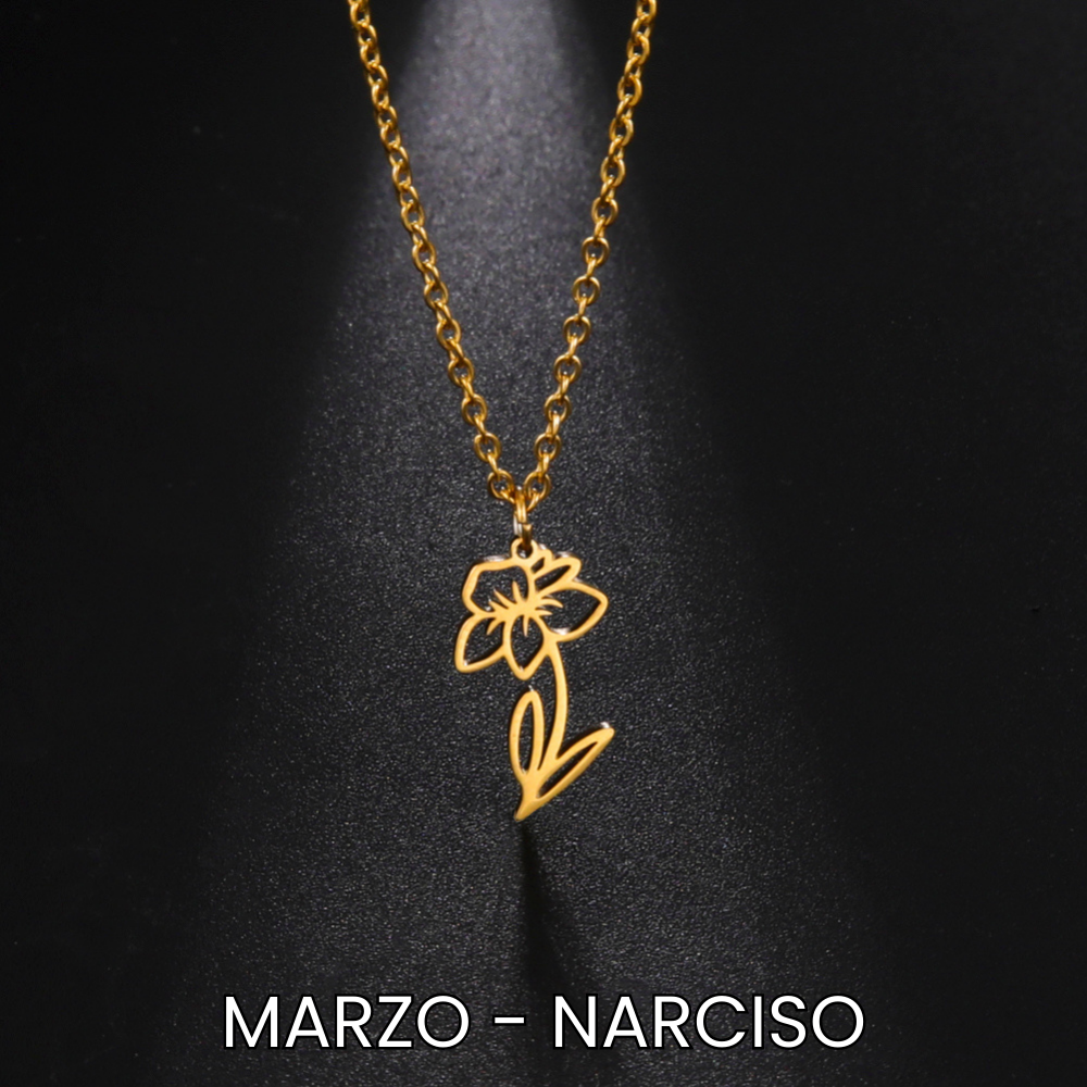 Collana Fiore di Nascita Minimal