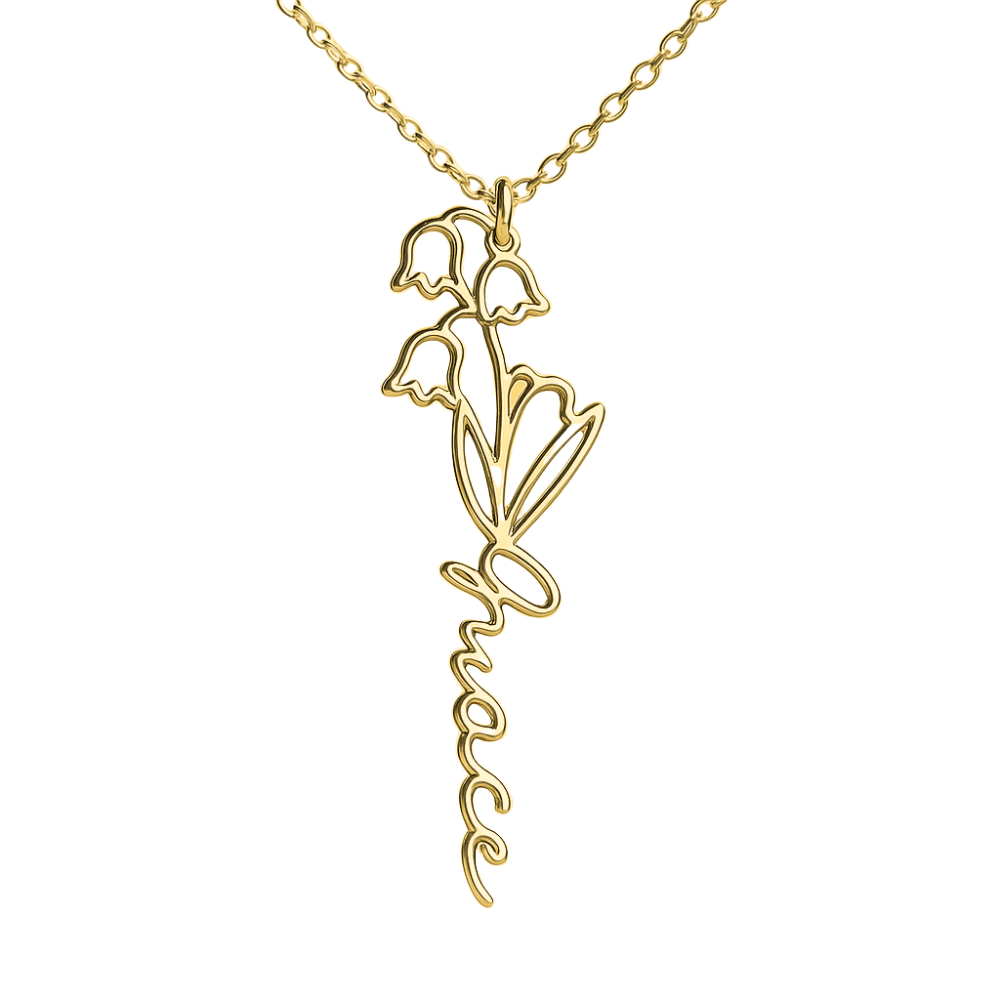 Collana Nome & Fiore di Nascita