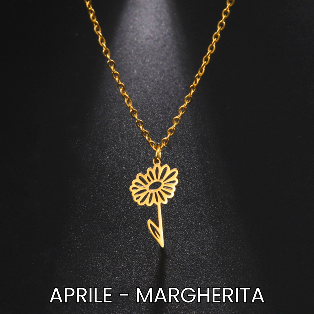 Collana Fiore di Nascita Minimal