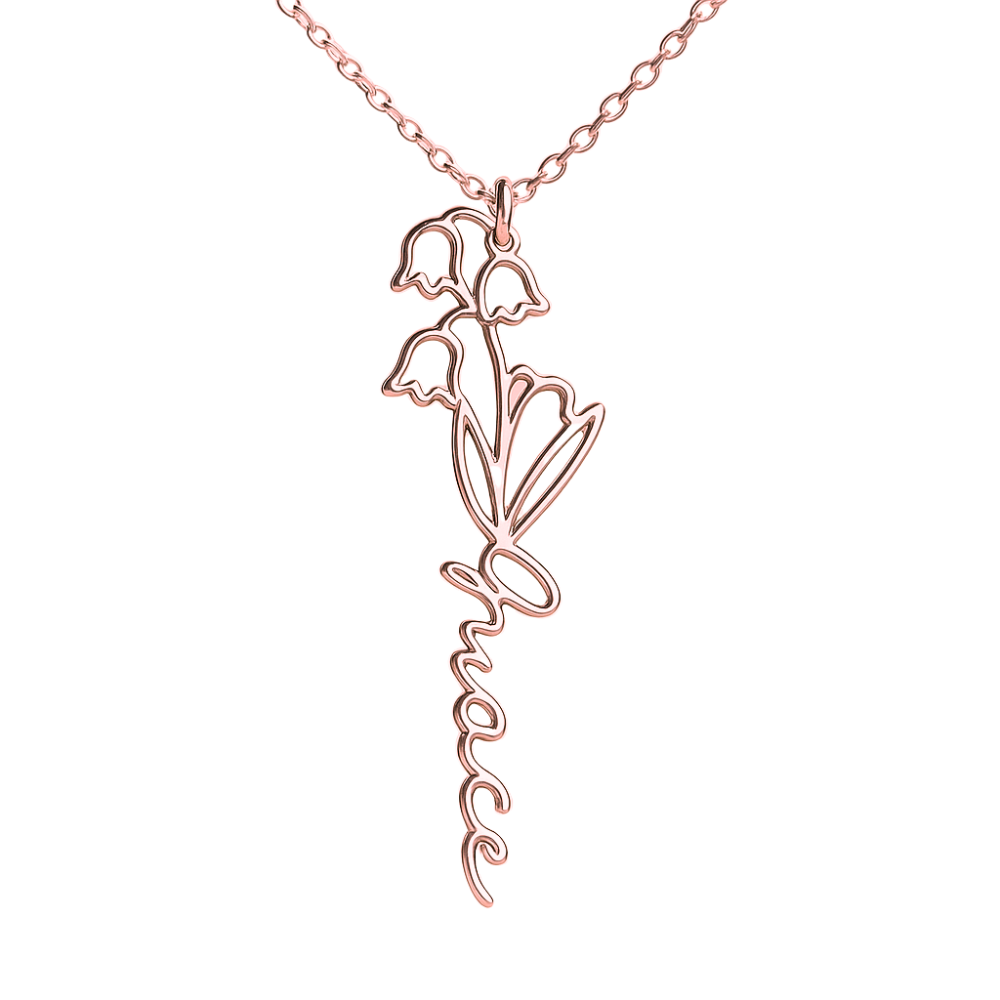 Collana Nome & Fiore di Nascita