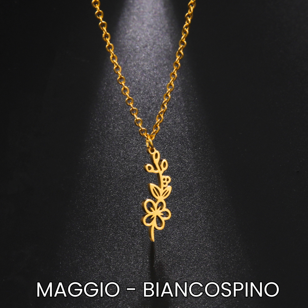 Collana Fiore di Nascita Minimal