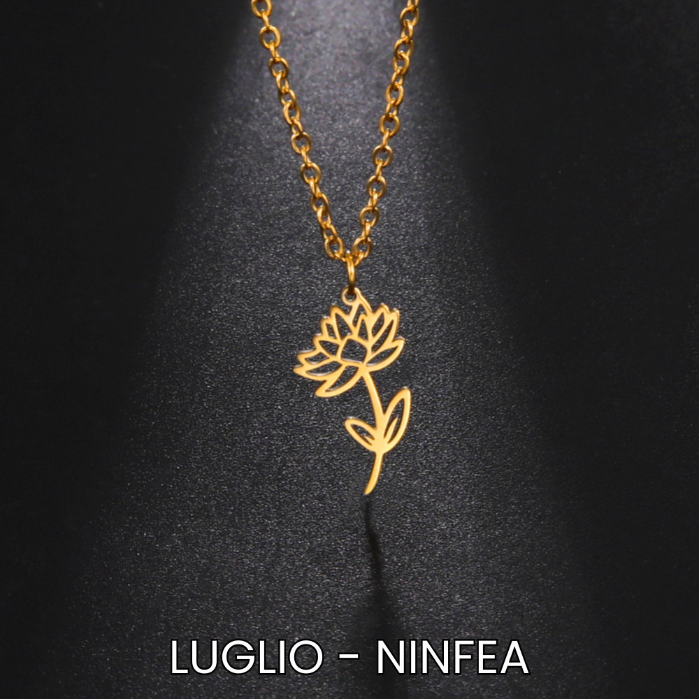 Collana Fiore di Nascita Minimal