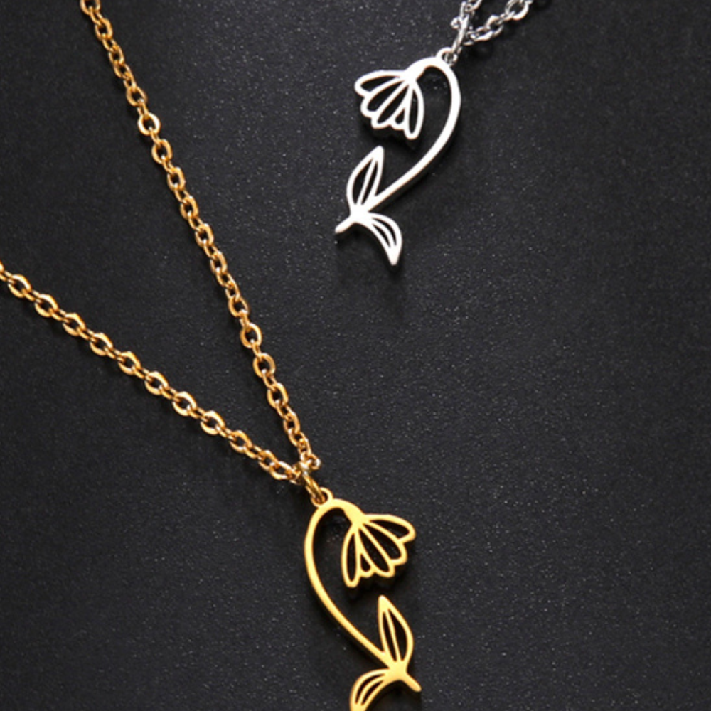 Collana Fiore di Nascita Minimal