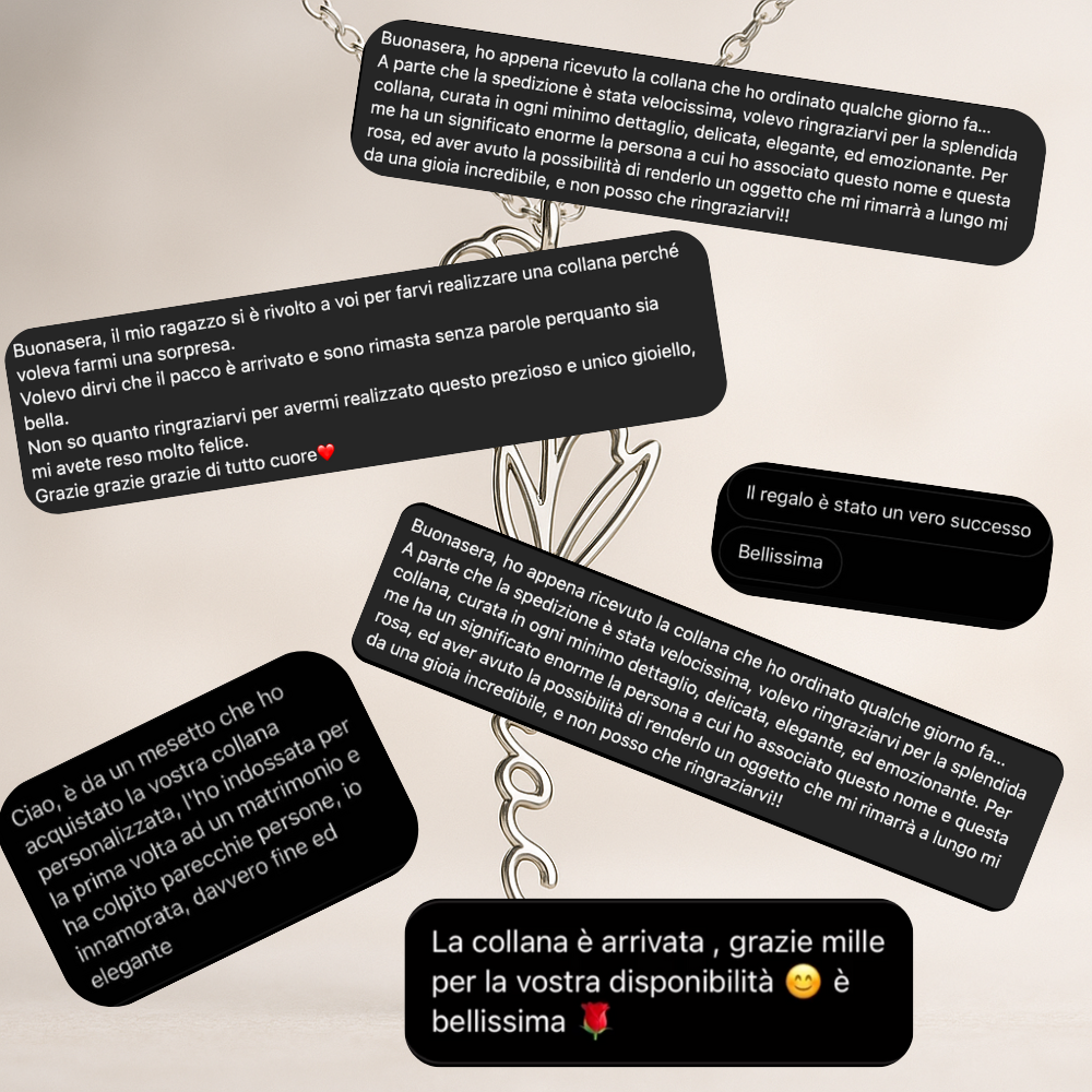 Collana Nome & Fiore di Nascita