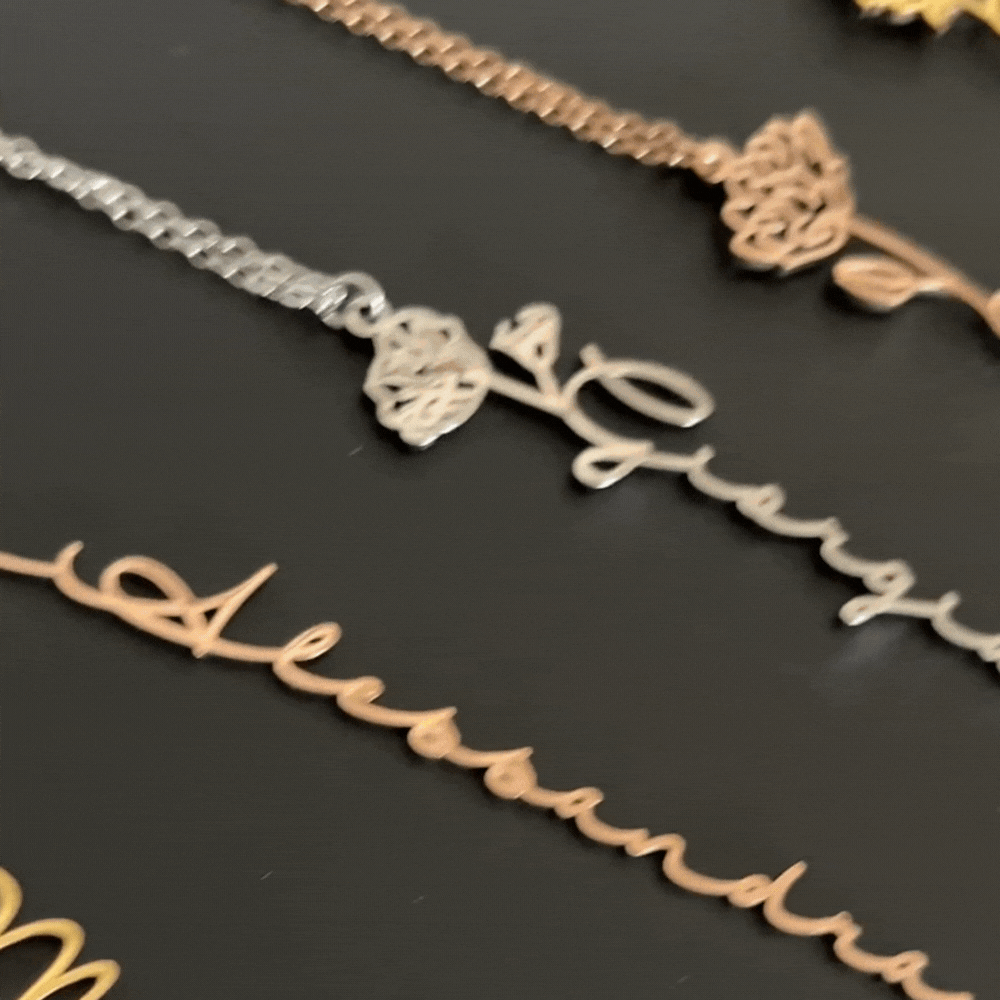 Collana Nome & Fiore di Nascita