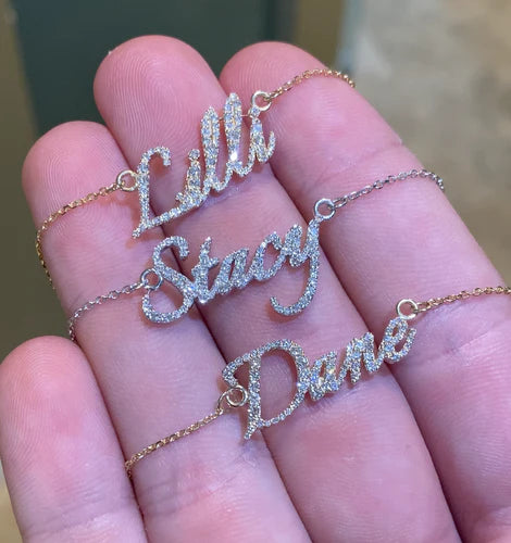 Personalized Diamond Name Necklace
