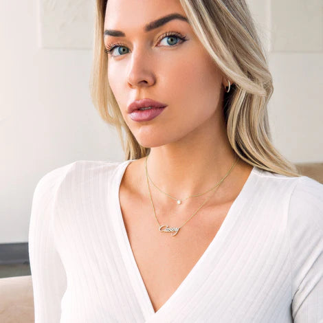 Personalized Diamond Name Necklace