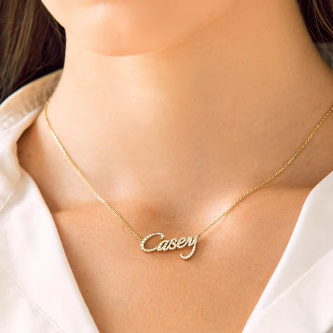 Personalized Diamond Name Necklace