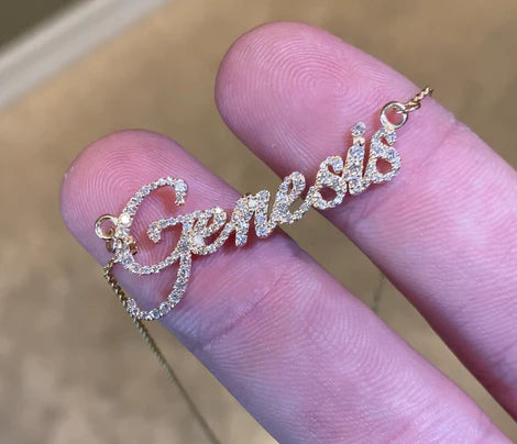 Personalized Diamond Name Necklace